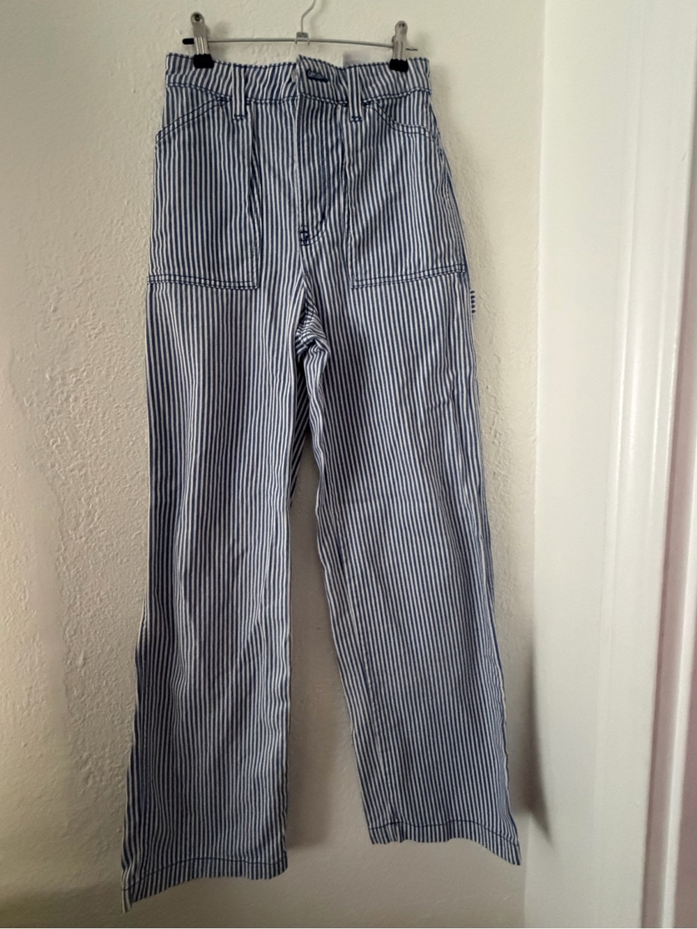 H&M blue and white stripe Jeans
